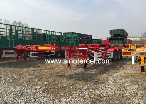 Q235 Semi-reboque esquelético de aço WABCO Container de travões Semi-reboque