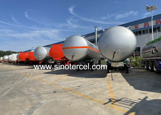 Q235 Tanque de combustível de aço carbono Semi-reboque com um compartimento para transporte a granel