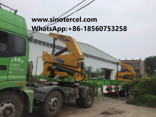 Sistema avançado de travagem aérea de dupla linha, reboque de levantador lateral para carga lateral, manual ou por controlo remoto