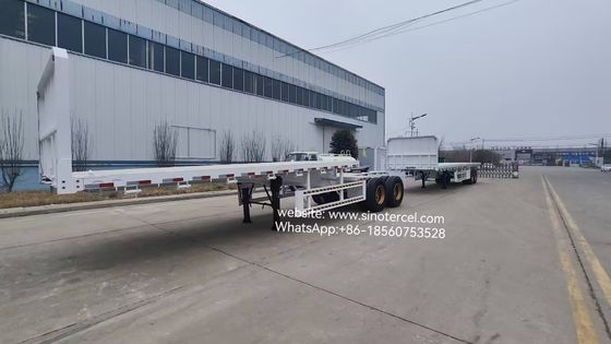 12 rodas 12.00R25 Superlink Trailers Duplo Trailer para transporte de contêineres de 20 pés e 40 pés