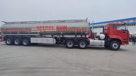 40CBM Semi-Cisterna de Petróleo Remolque 3 eixos 7 compartimento
