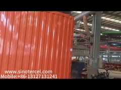 Semi-reboque amarelo de caixa fechada com duas portas laterais traseiras duplas 30-50 toneladas