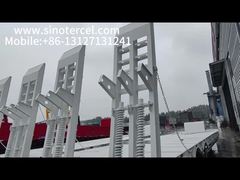 Semi-reboque plataforma de 3 eixos com superfície do chassi branca anti-ferrugem